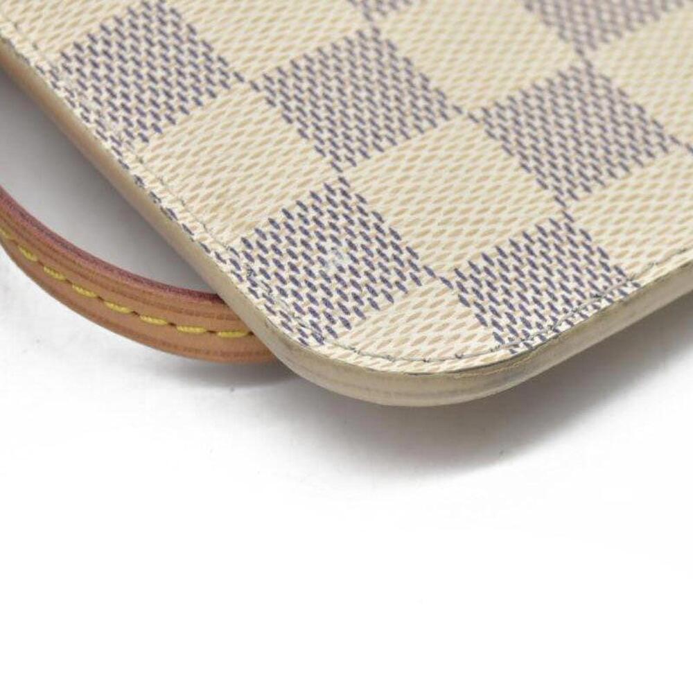 Louis Vuitton Damier Azur Wristlet Clutch in Cream and Gray - Picture 12 of 15